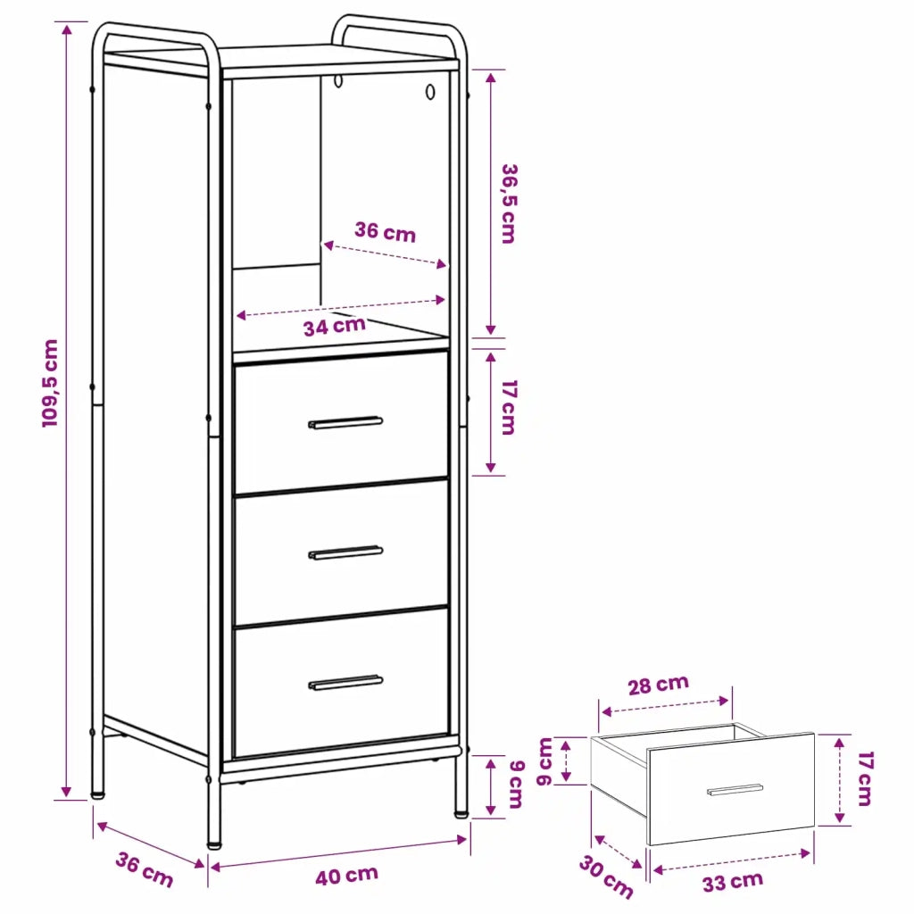 Mobile da Bagno Legno antico 40 x 36 x 109,5 cm 8014050