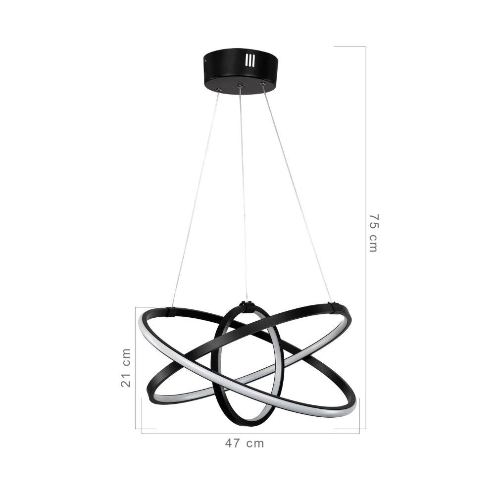 Lampada a sospensione tre cerchi LED Costana MDL4236