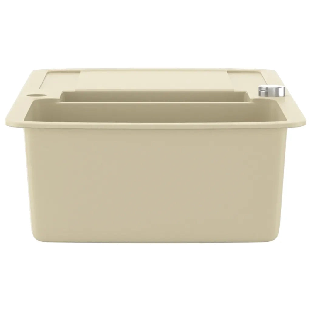 Lavello da Cucina in Granito Vasca Doppia Beige CFW3499638