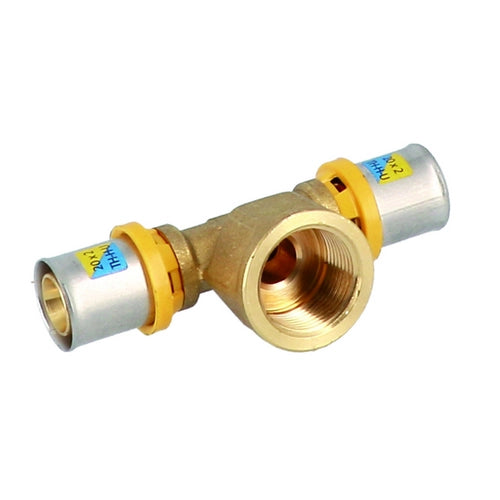 RACCORDO A T FEMMINA A PRESSARE PER MULTISTRATO- 20x1/2x20- GF- pezzi 1