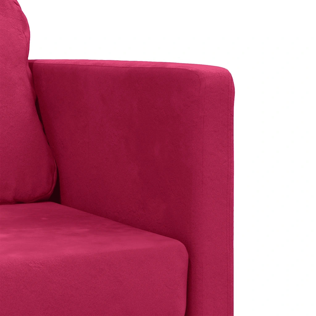 Divano Letto da Terra 2 in 1-Sofa Letto-Daybed Rosso Vino 122x204x55cm Velluto