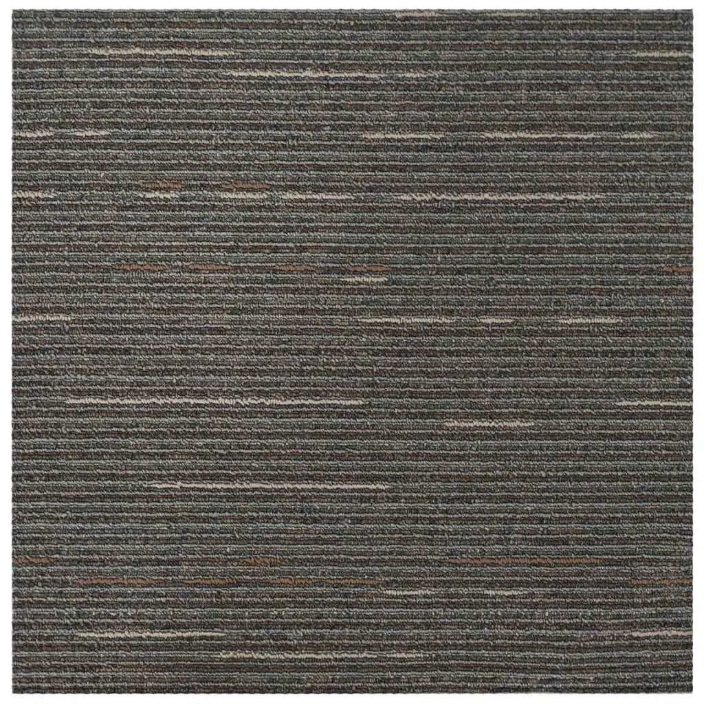 Piastrella per Tappeto Striato Marrone Scuro 50 x 50 cm 4 pz CFW3189013
