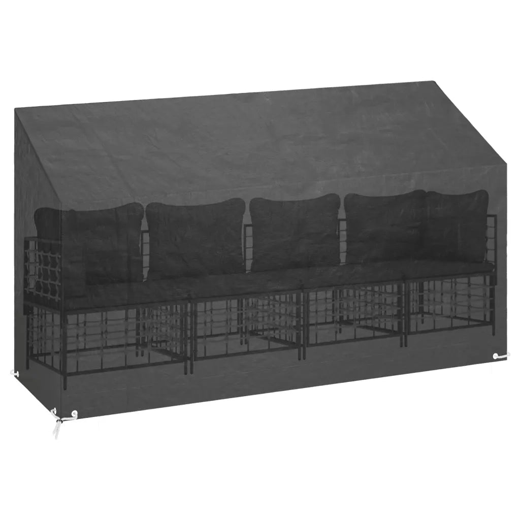Copri Panche Giardino | Telone per mobili da esterni 2 pz 12Occhielli 210x70x70/88 Polietilene