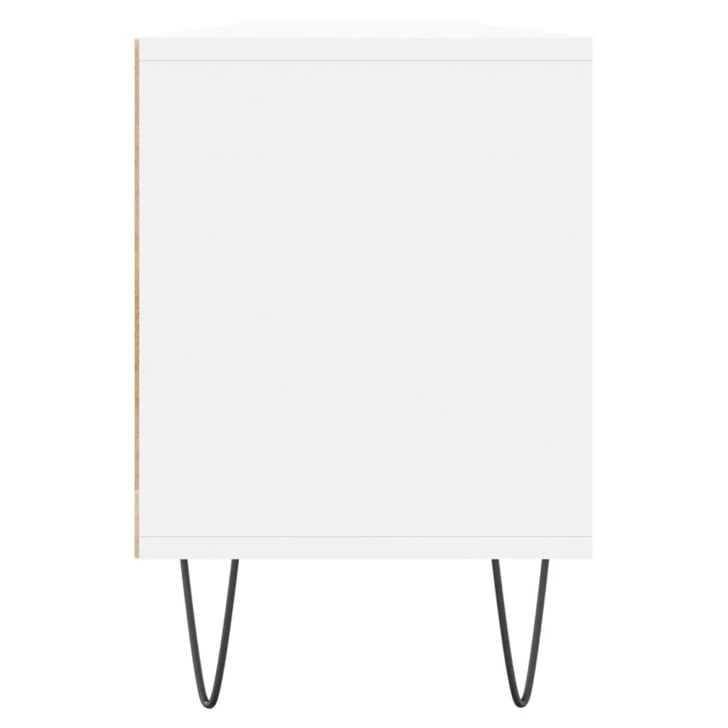 Mobile TV multimediale mensola TV credenza TV per sala da pranzo soggiorno camera da letto 150 x 30 x 44,5 cm legno ingegnerizzato bianco 02_0025971