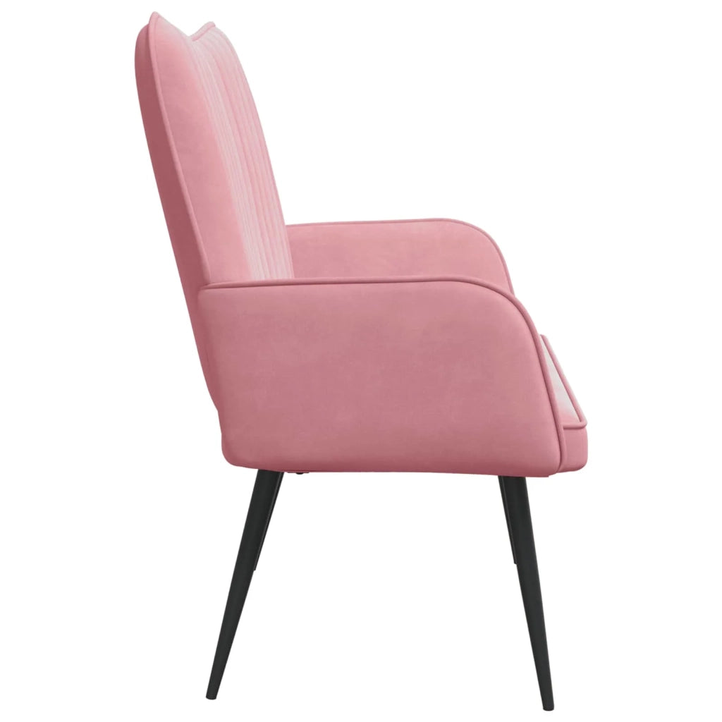 Sofa a Due Posti Rosa 115 x 61 x 87 cm Velluto 42028963