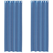 Tende in Voile con Occhielli 2 pz Blu Reale