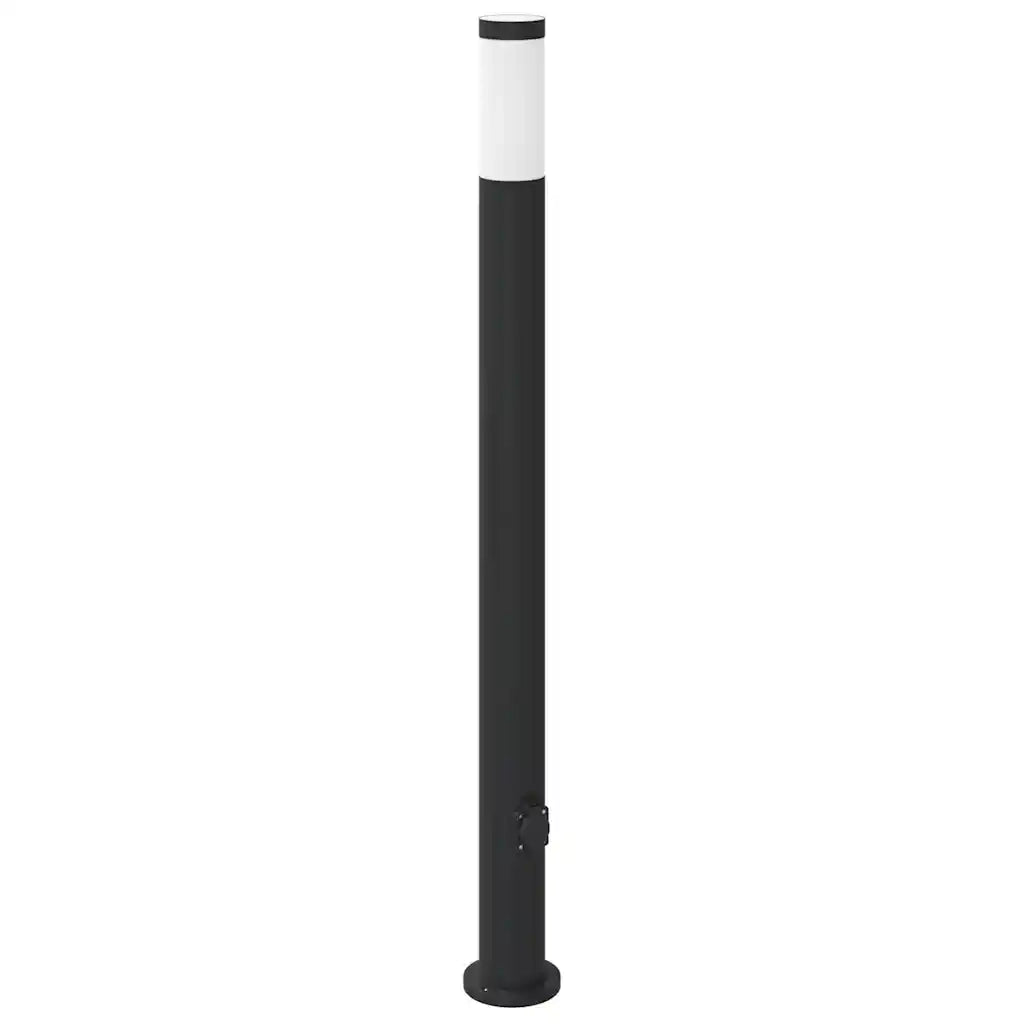 Lampada a paletto con presa elettrica 110 cm Acciaio Inox IP44 4006039