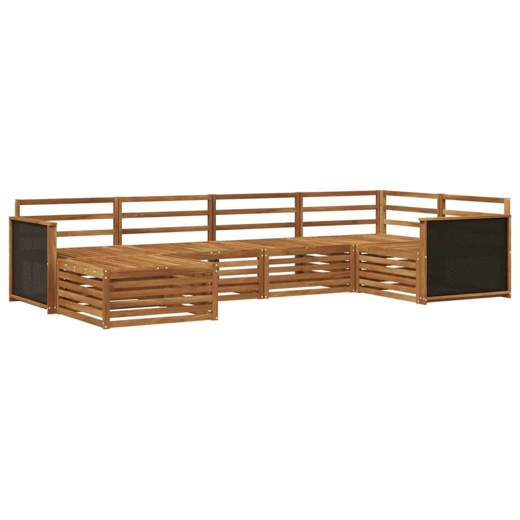 Set di divani da esterno 6 pz Naturale 3383552