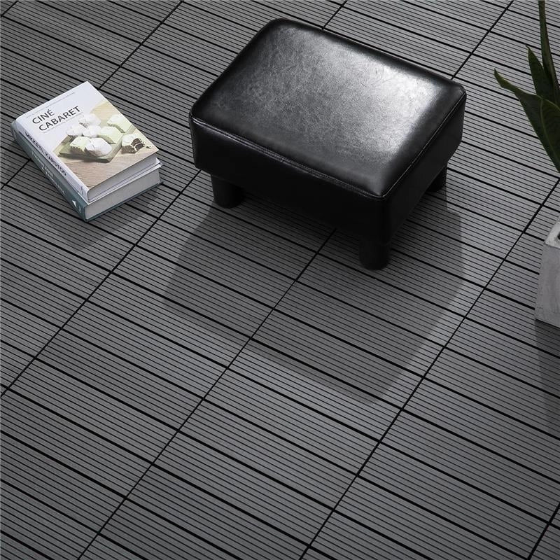 PIASTRELLE DA GIARDINO INCASTRABILI SET DA 11 MATTONELLE  30X30X2.2 CM GRIGIO