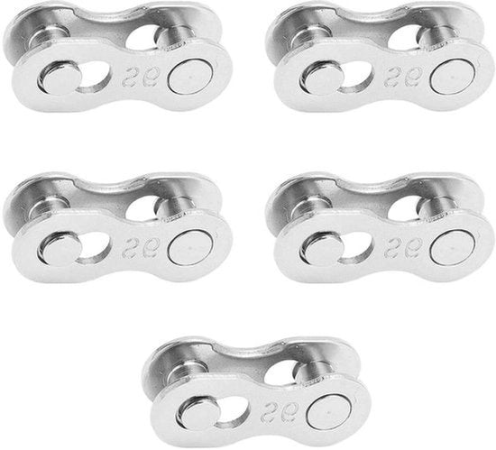 Catenaccio per bicicletta - 9 velocità - Rilascio rapido - Adatto per biciclette - Color argento - Accessori per bicicletta