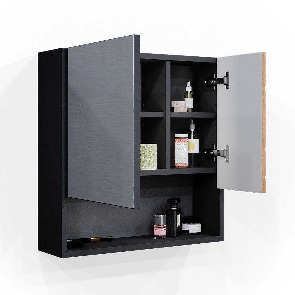 Vicco Specchio contenitore bagno Quercia dorata/antracite 54 x 55 cm