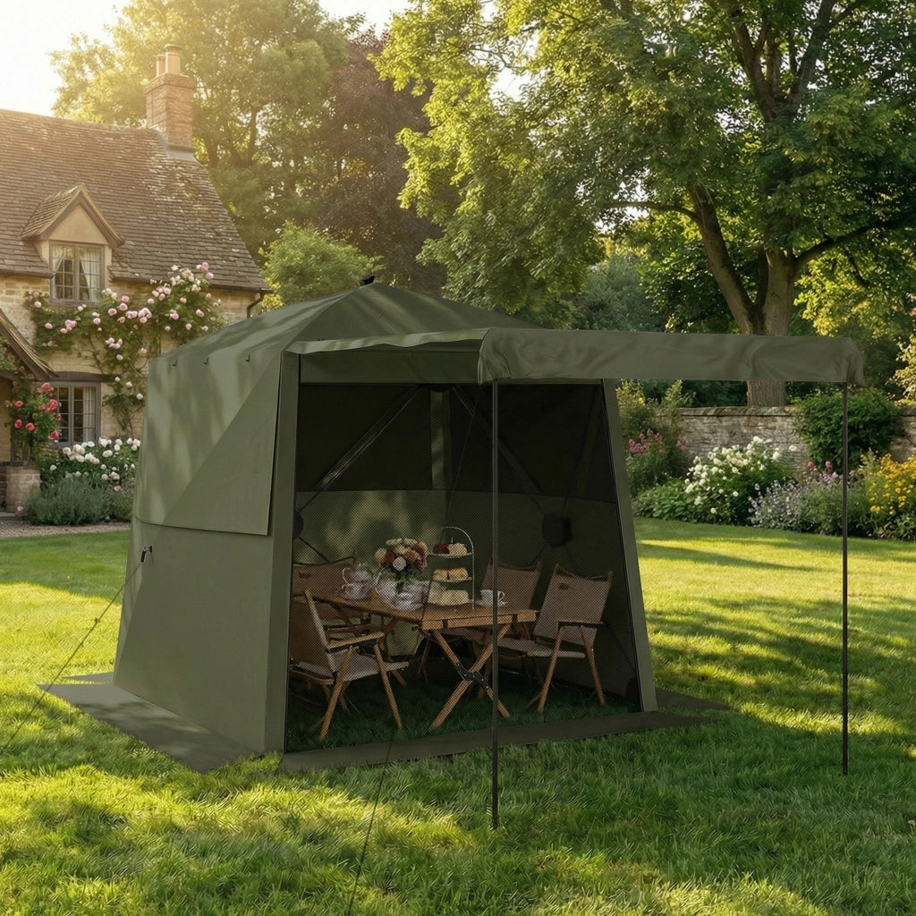 Gazebo 2x2m ¨C zephmum ¨C Impermeabile Resistente 4 Pannelli con Rete