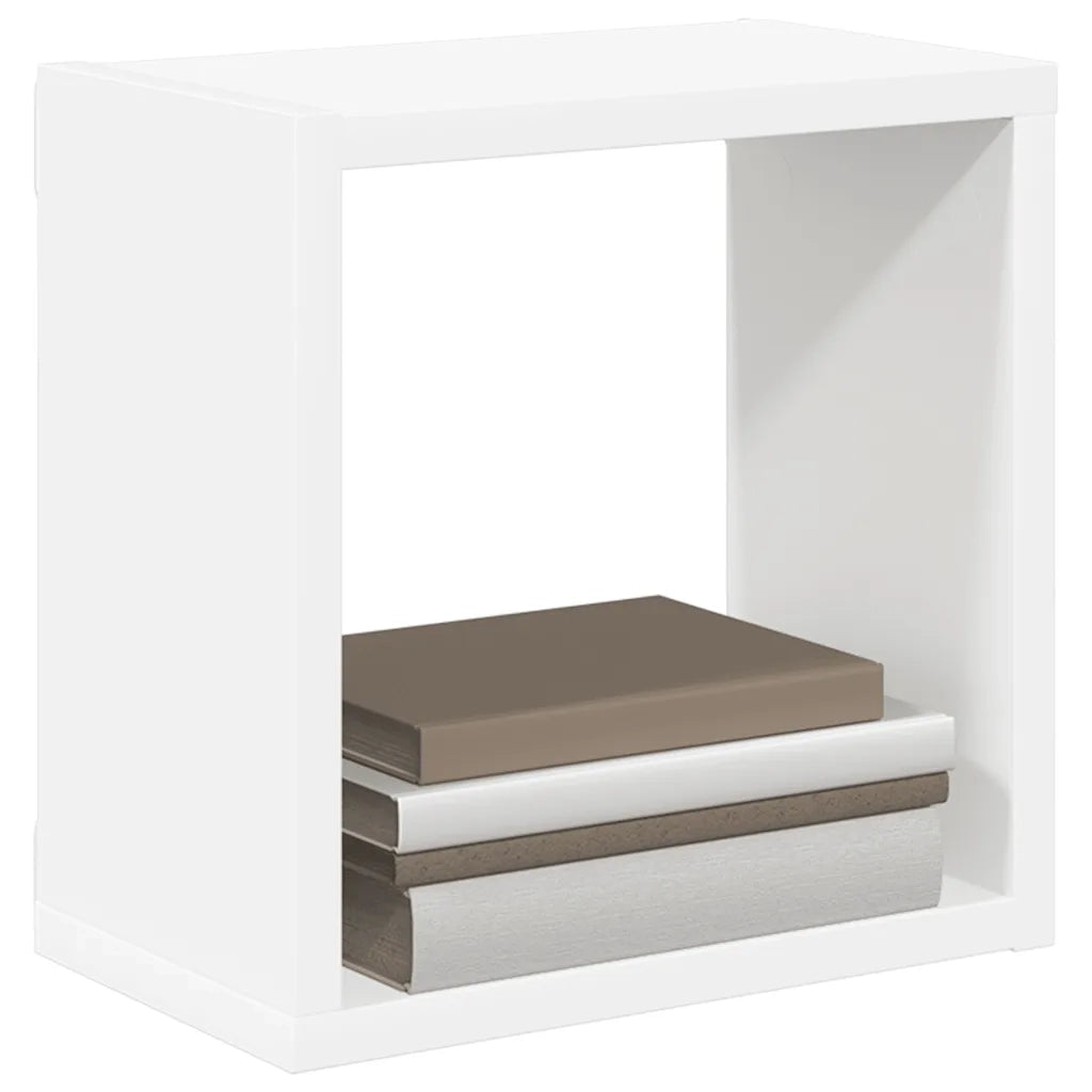 Mensole da Parete a Cubo 2 pz Bianche 26x15x26 cm cod mxl 55011