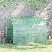 Serra da giardino con 3 livelli di ripiani, copertura in plastica, 300 x 150 x 213 cm, verde