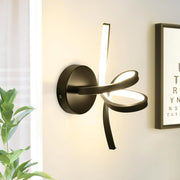 ZMH Applique LED da interno 7W nero 3000K Applique per vano scale soggiorno