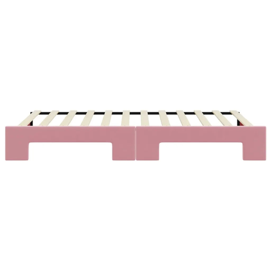 Divano Letto con Letto Estraibile Rosa 90x200 cm in Velluto 3196932