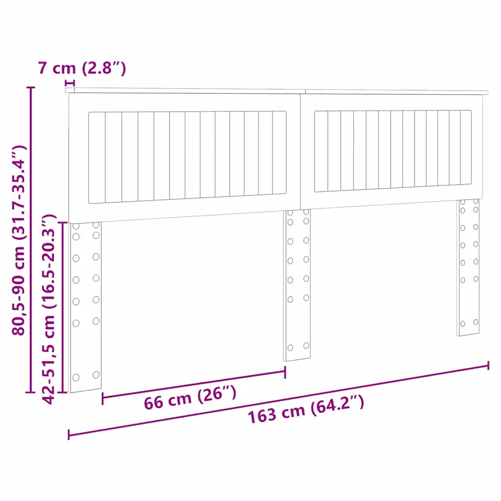 Testiera-Testata-Testiera Decorativa Rovere Nero 160 cm Legno multistrato 549575