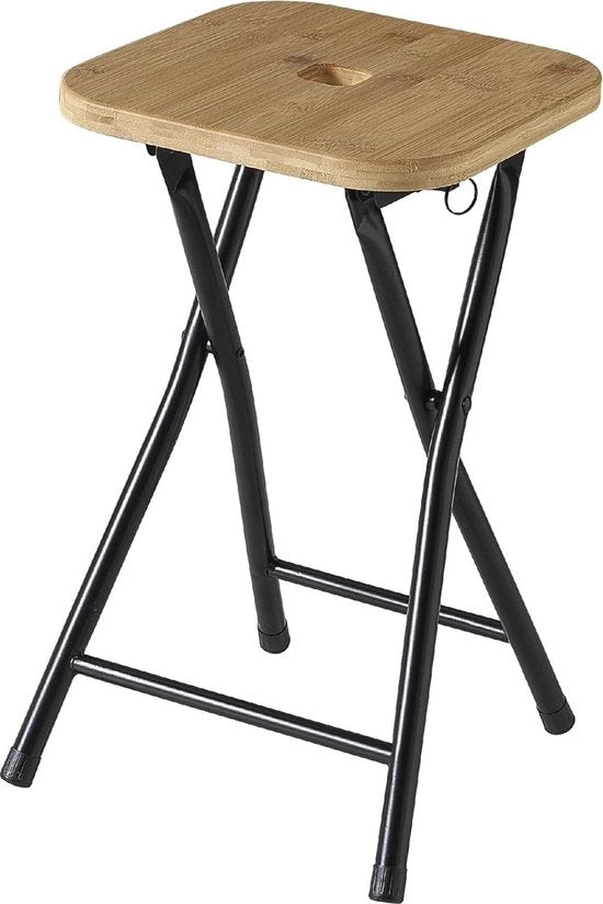 Klapkruk in Bamboo con Design a Mattoncini Neri