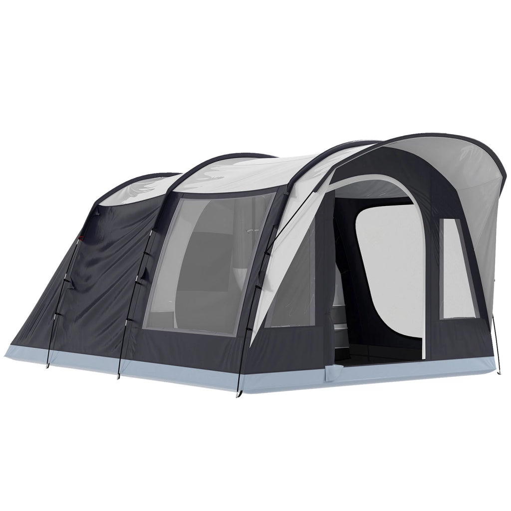 Tenda Tunnel 2-4 Persone 480x300x213 cm Camera da Letto Zona Giorno Impermeabile in Fibra di Vetro e Poliestere Blu Navy
