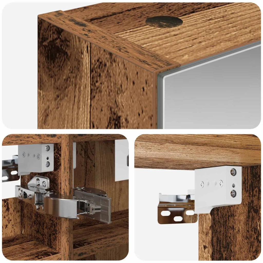 Mobiletto per specchio da bagno Legno vecchio 30 x 10,5 x 50 cm
