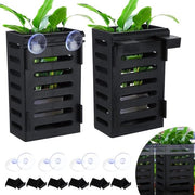 Supporto per piante acquatiche con ganci e pinze per piante pendenti - Decorazioni per acquario - Coltivazione di piante acquatiche con acquaponica - Accessori per acquascape