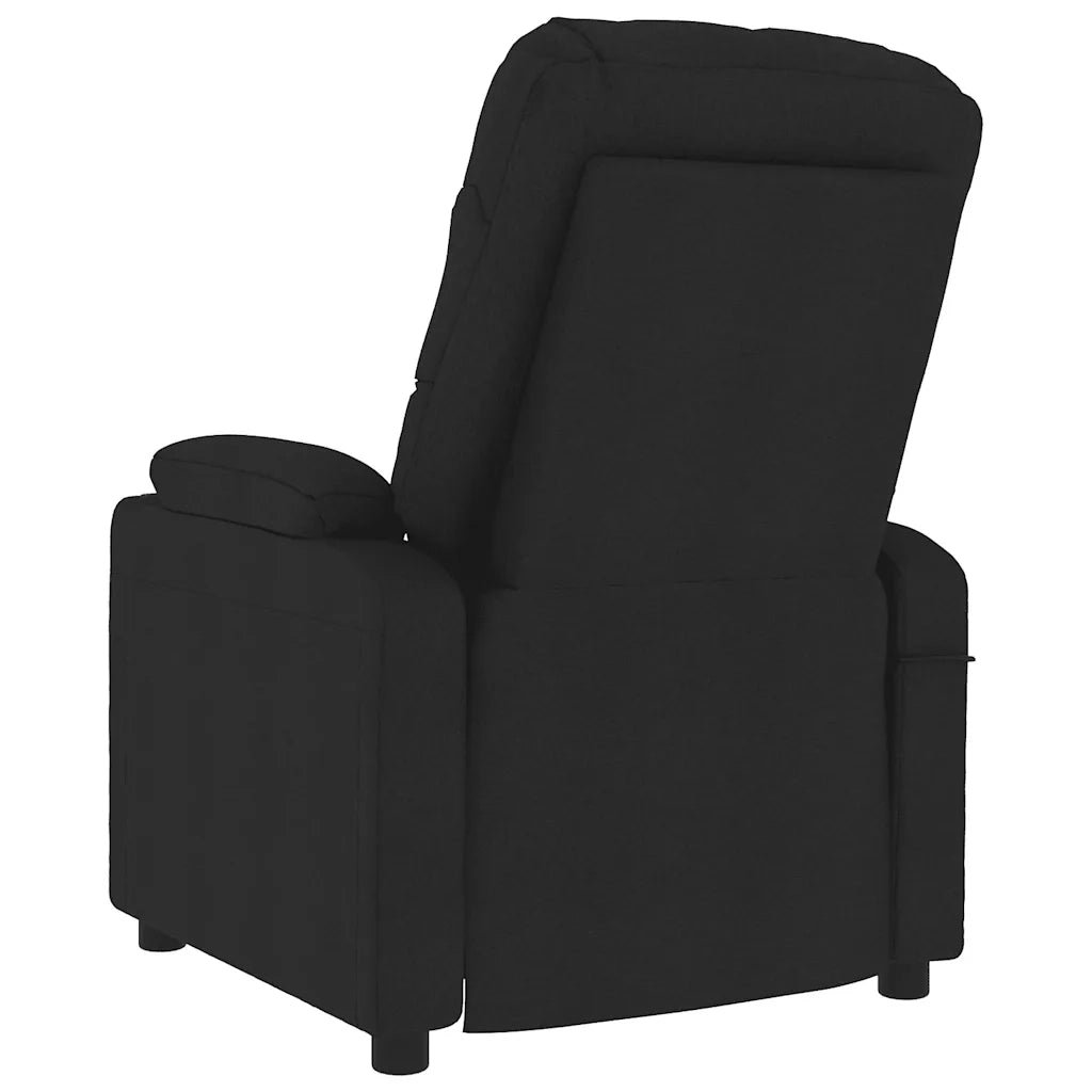 Poltrona Reclinabile in Tessuto Nero 348531