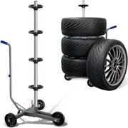 fahrbarer pneumatici titolare per 4 ruote completo – Cerchio Albero carrello cerchione titolare