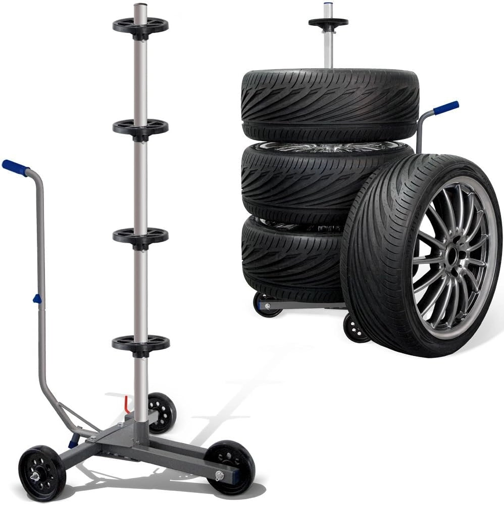 fahrbarer pneumatici titolare per 4 ruote completo – Cerchio Albero carrello cerchione titolare