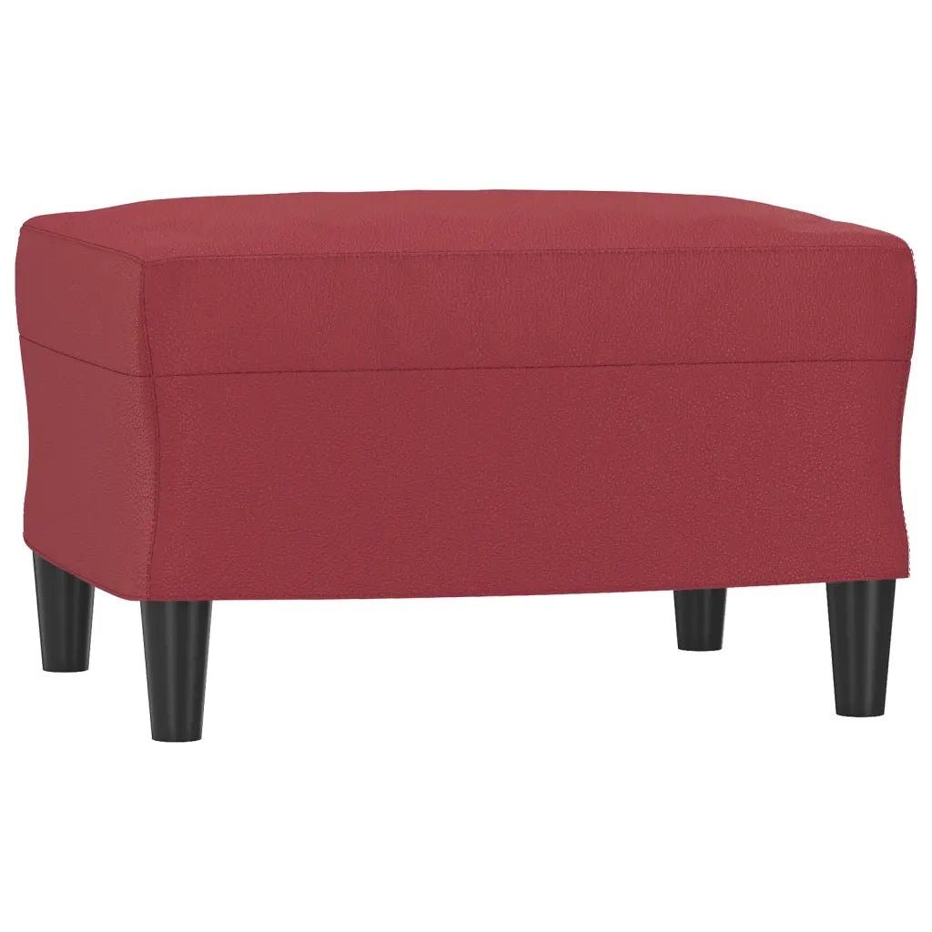 Poltrona | Sedia Relax con Poggiapiedi Rosso Vino 60 cm in Similpelle