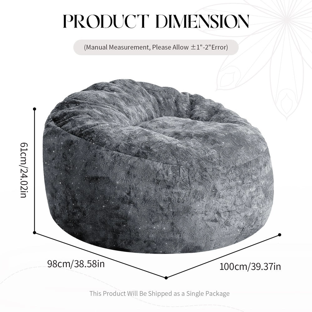 Poltrona a Sacco Curva con Schienale Alto ¨C MINIMAL ¨C Tessuto, Design Moderno