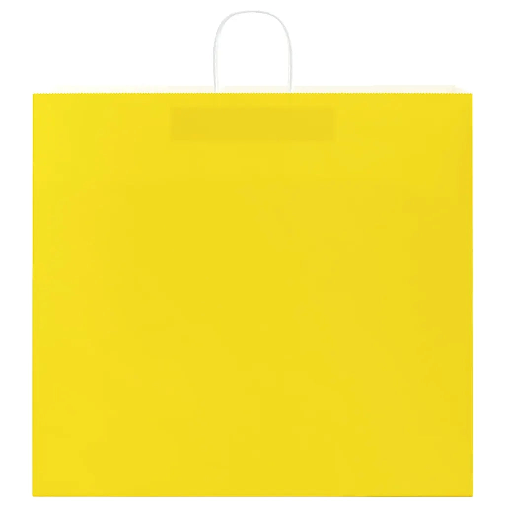 vidaXL Sacchetti di Carta 50 pz con Manici Gialli 54x15x49 cm