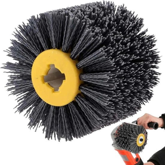 Spazzola a nastro 80 corde 100 mm larghezza - 120 mm Ø nylon adatto per macchina a seta - cerchio di filo a rullo spazzola.
