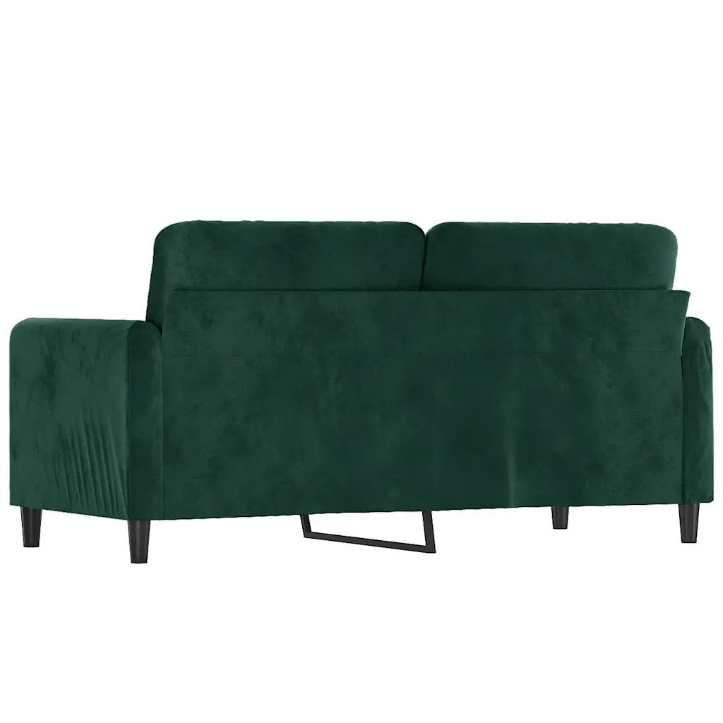 Divano a 2 Posti-Sofa 2 Posti Verde Scuro 140 cm in Velluto 595630
