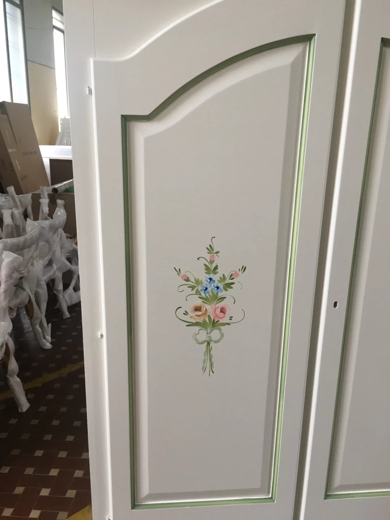 Armadio shabby 2 ante in legno decorato 125x61x200 (503) - Mobili 2G