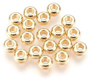 20 pezzi di spacer a forma di donut in oro 18K vermicellato per creare gioielli