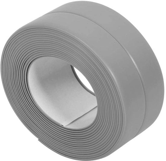 Striscia di sigillaggio autoadesiva PVC - 3,2 Metri - 38 mm di larghezza - Protezione contro fughe d'acqua - Adatta per bagno/cucina - Striscia impermeabile