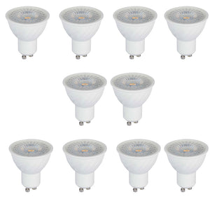 10 LAMPADINA LED GU 10 GU10 DRIMMERABILE 6 W FARETTO LUCE CALDA 3000K 110°