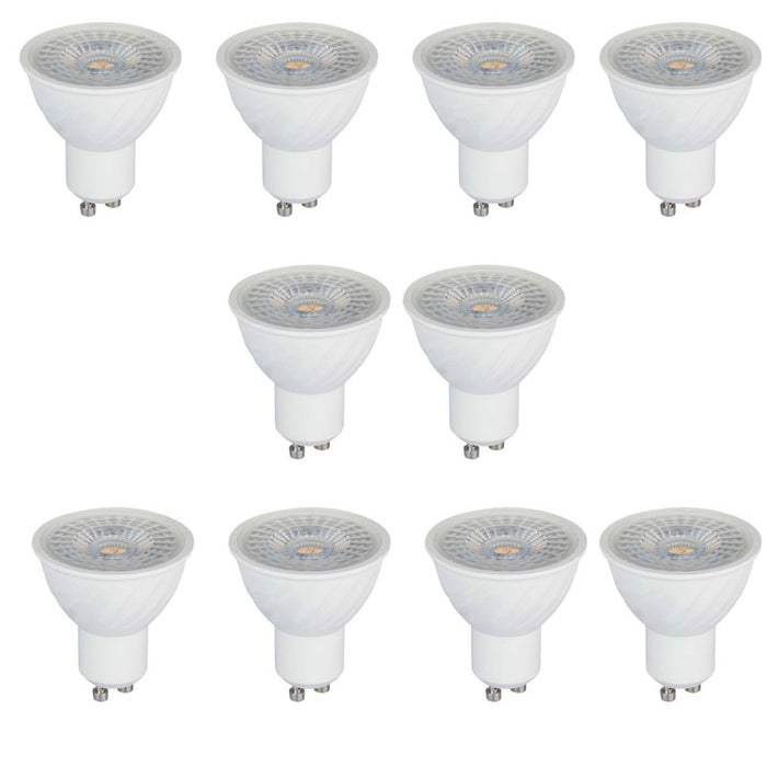 10 LAMPADINA LED GU 10 GU10 DRIMMERABILE 6 W FARETTO LUCE CALDA 3000K 110°