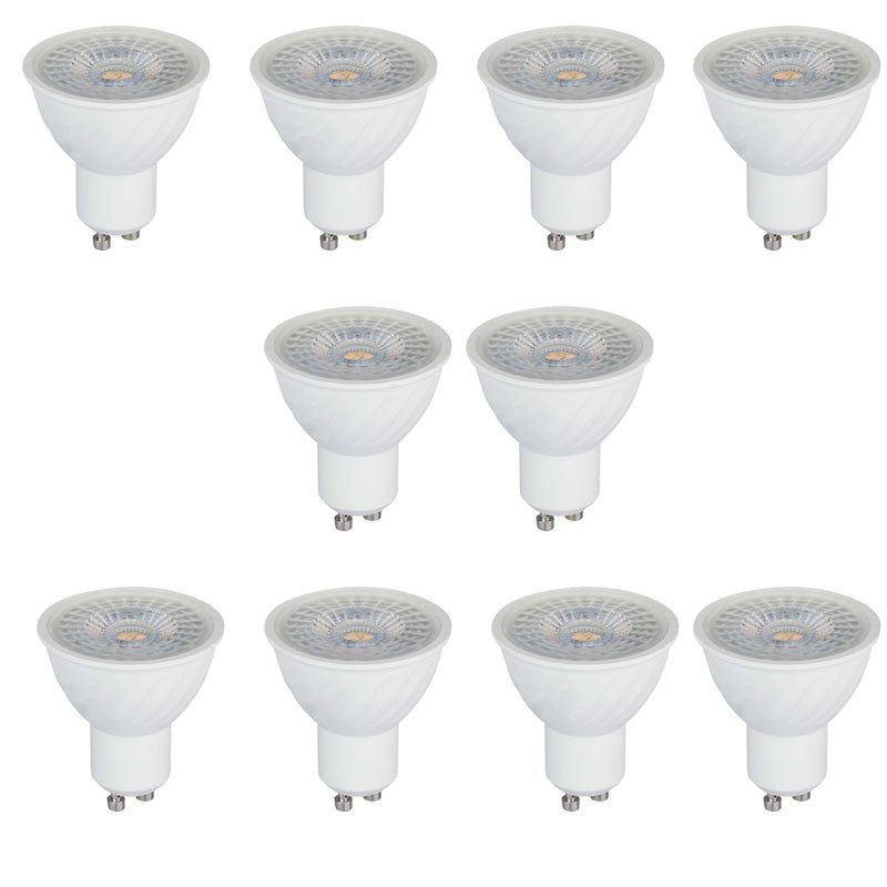 10 LAMPADINA LED GU 10 GU10 DRIMMERABILE 6 W FARETTO LUCE CALDA 3000K 110°