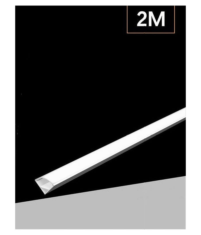 Profilo Alluminio 2 Mt Angolare Copertura Opaca Per Strip Led Strisce Al-04         
