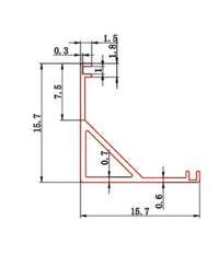 Profilo Alluminio 2 Mt Angolare Copertura Opaca Per Strip Led Strisce Al-04         