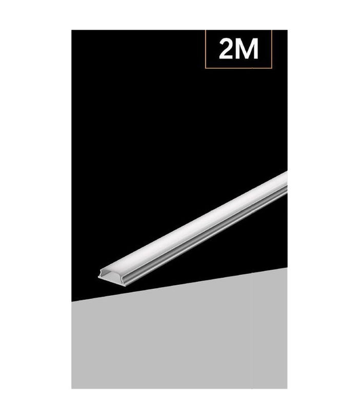 Profilo Barra In Alluminio Da 2 Mt Incasso Per Strip Led Con Copertura Al-19         