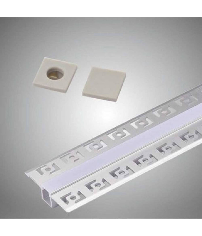 Profilo Da Incasso A Scomparsa Alluminio 2 Mt Copertura Opaca Strip Led Al-11         