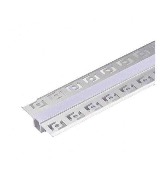 Profilo Da Incasso A Scomparsa Alluminio 2 Mt Copertura Opaca Strip Led Al-11         
