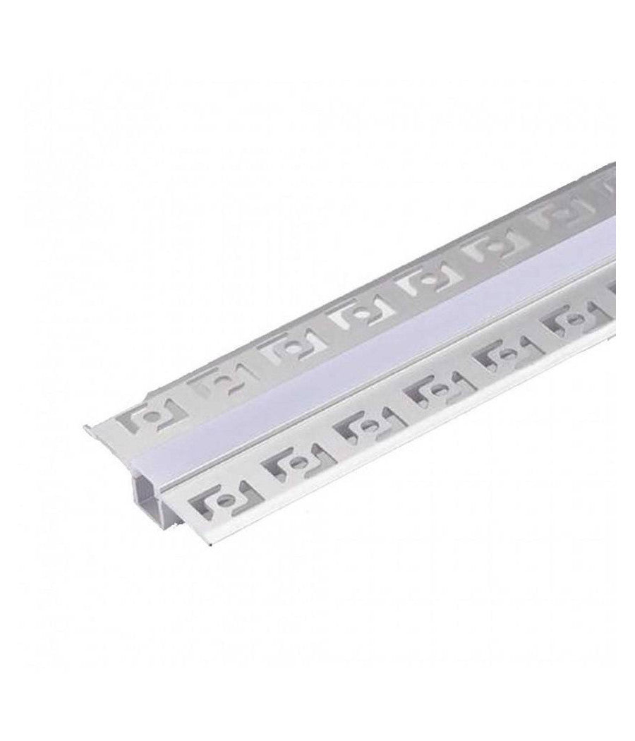 Profilo Da Incasso A Scomparsa Alluminio 2 Mt Copertura Opaca Strip Led Al-11         