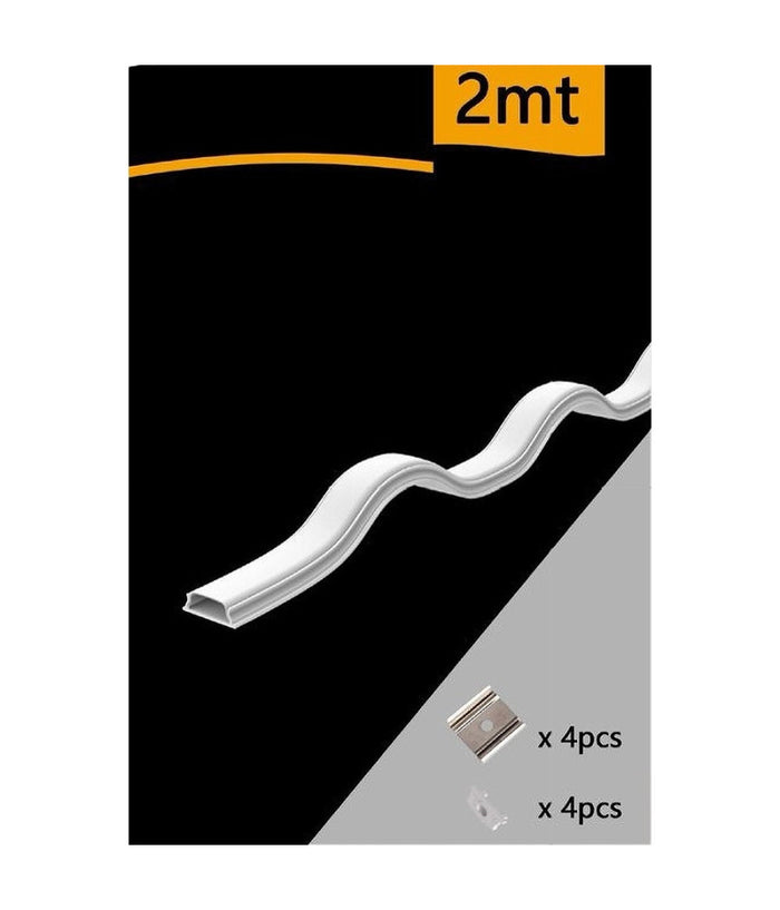 10pz Profilo In Alluminio Flessibile A Plafone Sezionabile 2mt Striscia Led Al19         