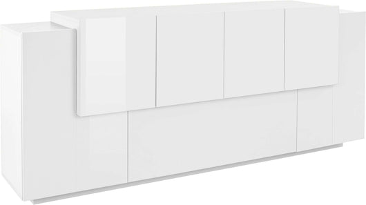 Mobile NEW CORO L 220 x H 86 x P 45 cm colore bianco lucido