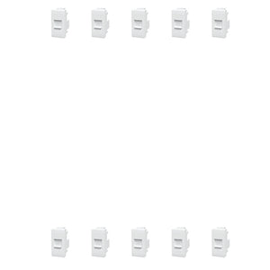 PRESA ETERNET RJ45 COMPATIBILE SERIE BTICINO LIVING LIGHTING 10 PEZZI