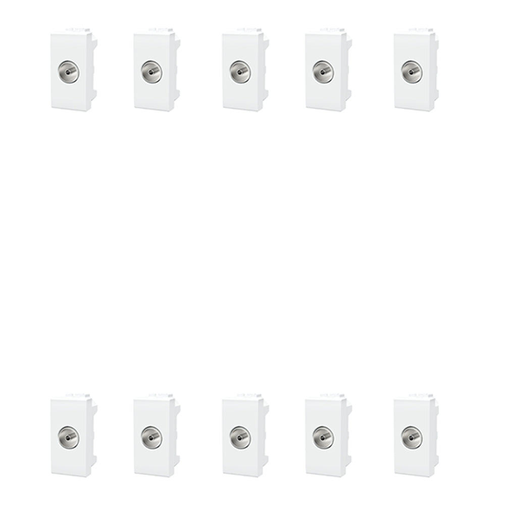 PRESA ANTENNA TV FEMMINA COMPATIBILE SERIE BTICINO LIVING LIGHTING 10 PEZZI