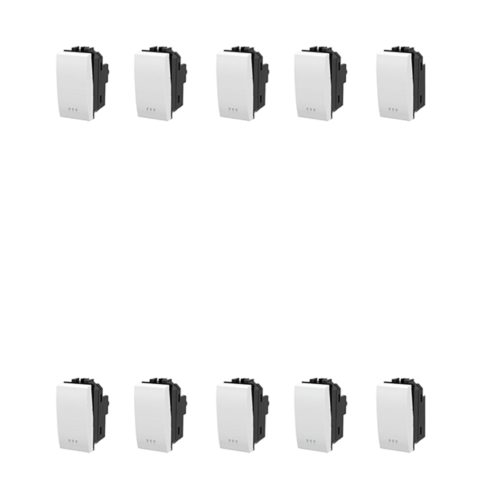 INTERRUTTORE UNIPOLARE COMPATIBILE SERIE BTICINO LIVING LIGHTING 10 PEZZI